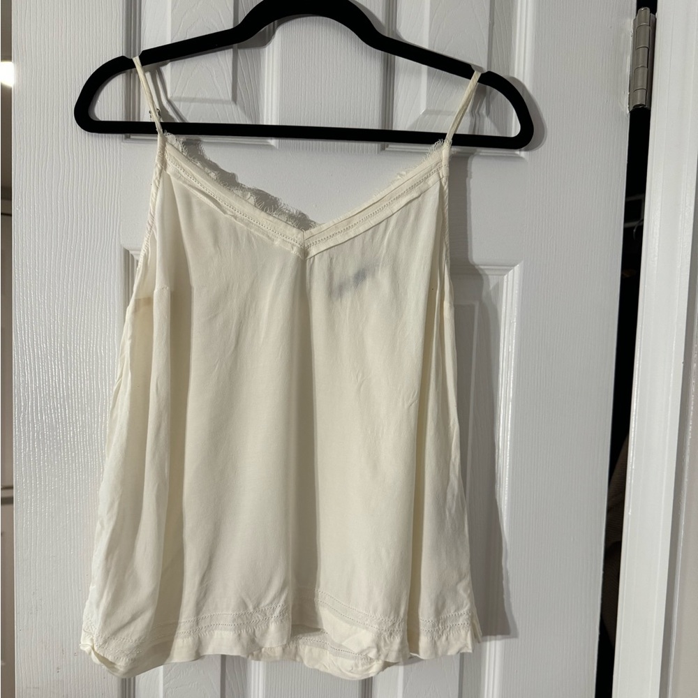 Abercrombie Cream Lace Trim Cami